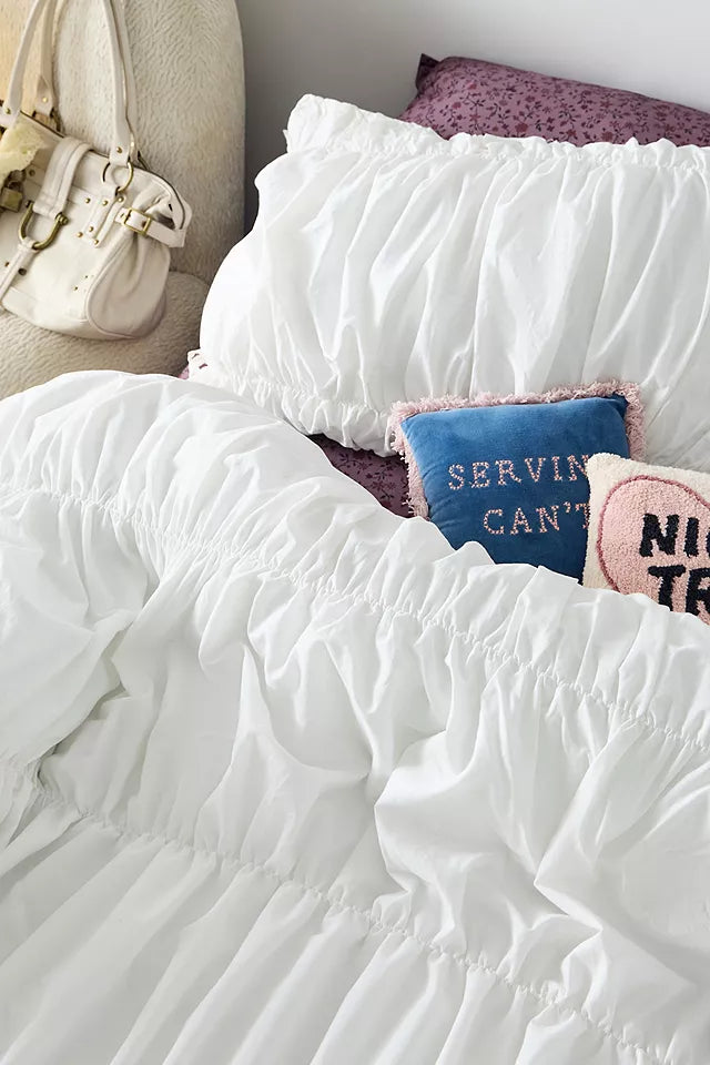 Crunchie Solid White -Duvet Cover(single size only)
