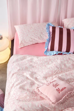Pink Ribbon - 3 PIECE Bedsheet Set