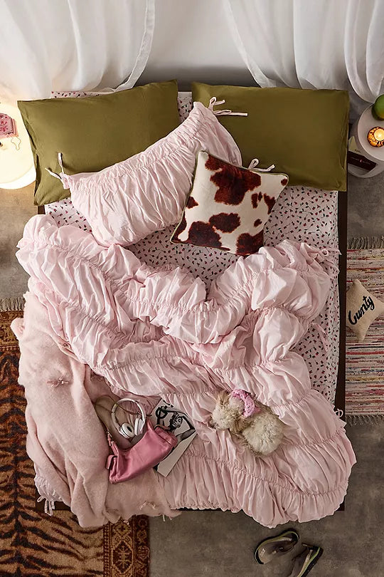 Crunchie Solid Pink Light -Duvet Cover(single size only)