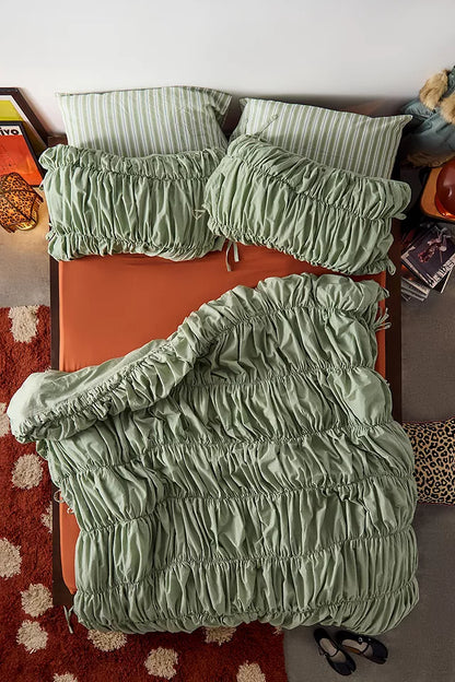 Crunchie Solid Dark Green -Duvet Cover(single size only)