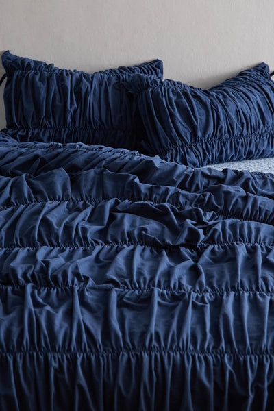Crunchie Solid Navy Blue Blue -Duvet Cover(single size only)