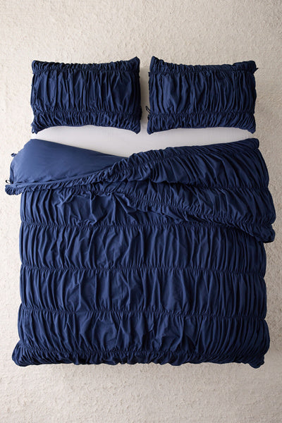 Crunchie Solid Navy Blue Blue -Duvet Cover(single size only)