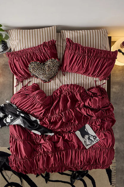 Crunchie Solid Maroon -Duvet Cover(single size only)