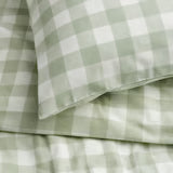 Green Gingham - 3 PC Bedsheet Set