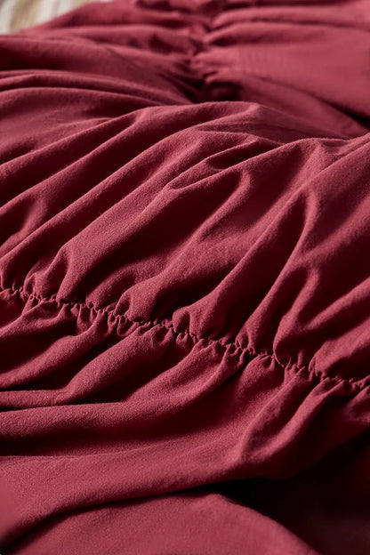 Crunchie Solid Maroon -Duvet Cover(single size only)