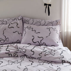 Bows Of Purple - Bedsheet Set