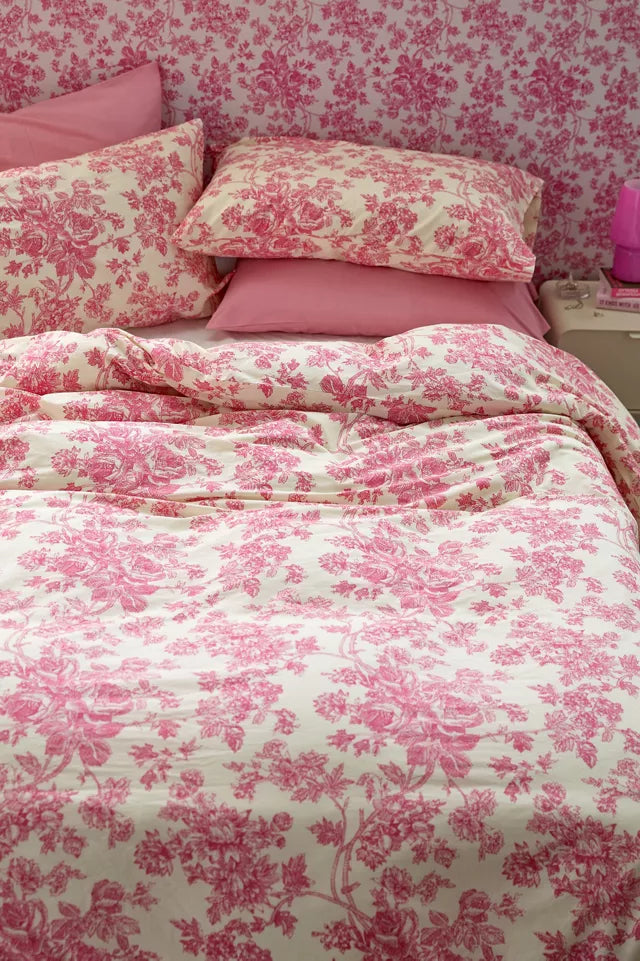 Cutest Pink & White - 3 PC Bedsheet Set