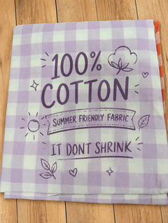 GINGHAM LAVENDER SINGLE BEDDING