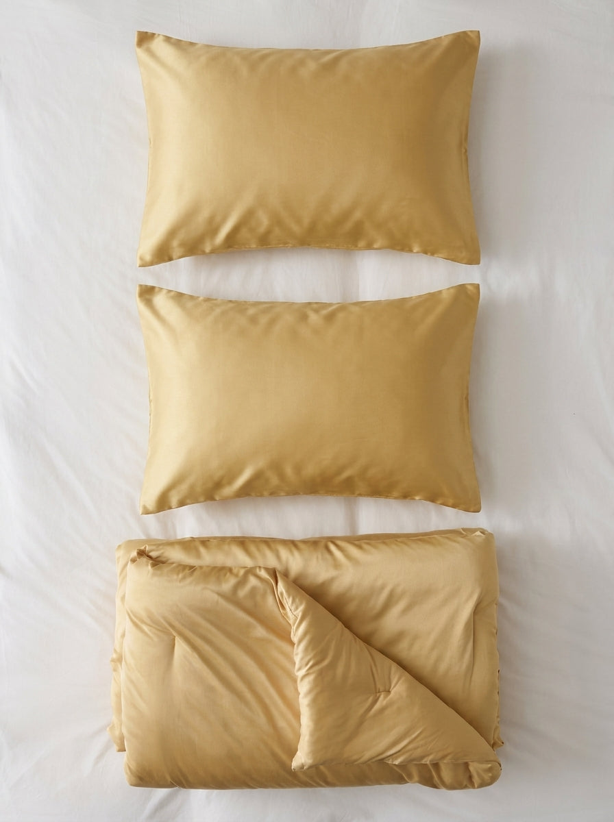 Solid Yellowish Sateen