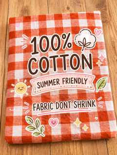 GINGHAM ORANGE SINGLE BEDDING