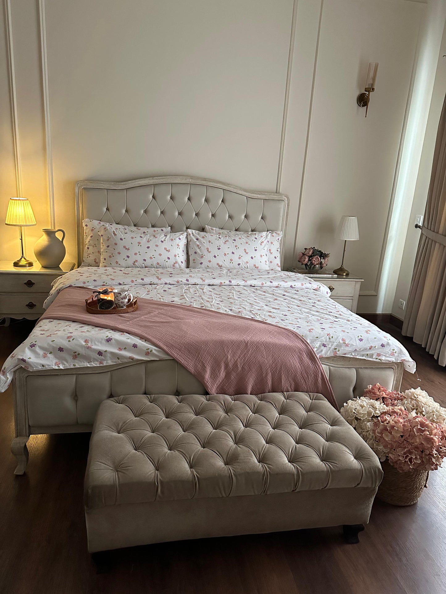 Lilac Little flowers-Bedsheet Set