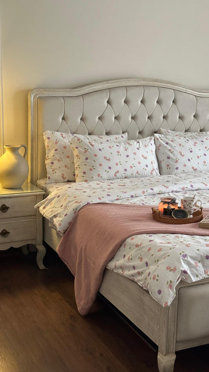 Lilac Little flowers-Bedsheet Set