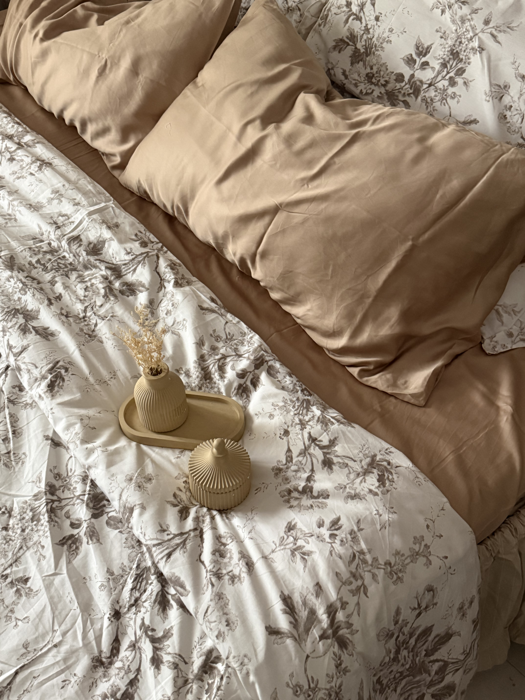 Brown Toile 3Pc Duvetcover