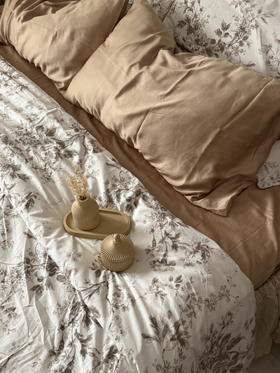 Brown Toile 3Pc Duvetcover