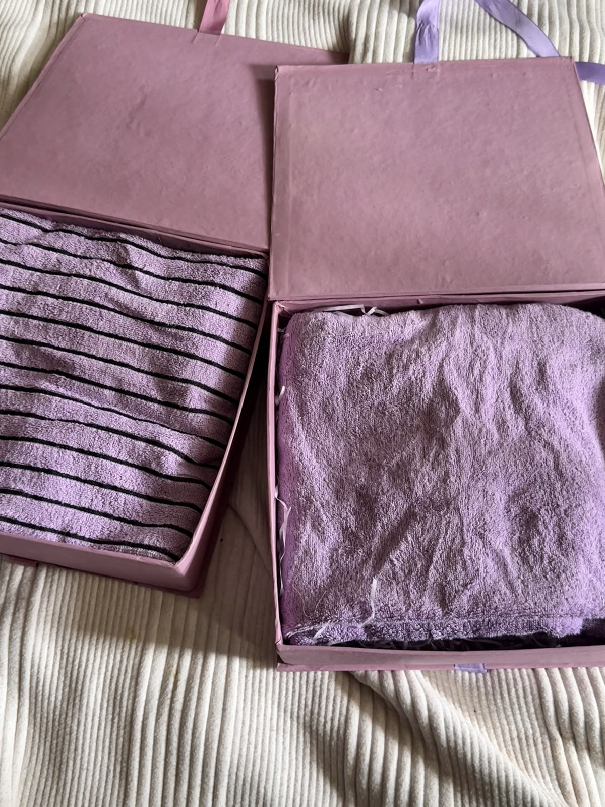 PURPLE STRIPE TOWEL