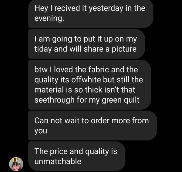 Customer review from 
