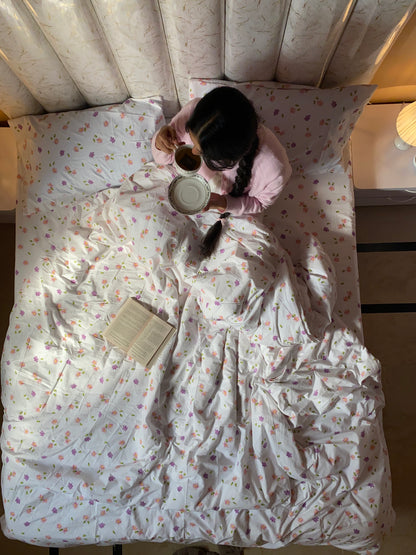 Lilac Little flowers - Duvet Cover