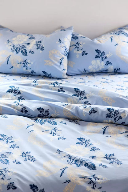 Blue Lace Blossom - Duvet Cover