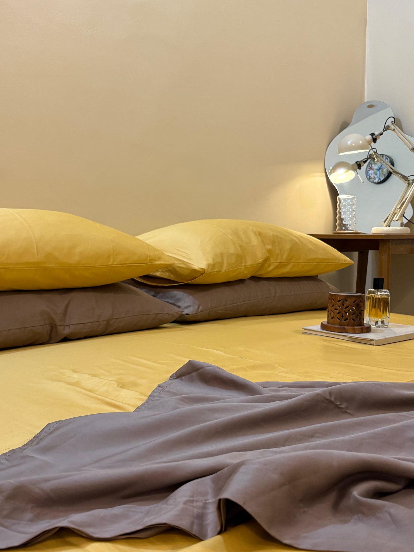 Solid Yellowish Sateen