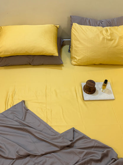Solid Yellowish Sateen