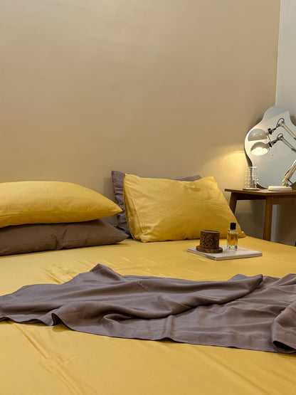 Solid Yellowish Sateen