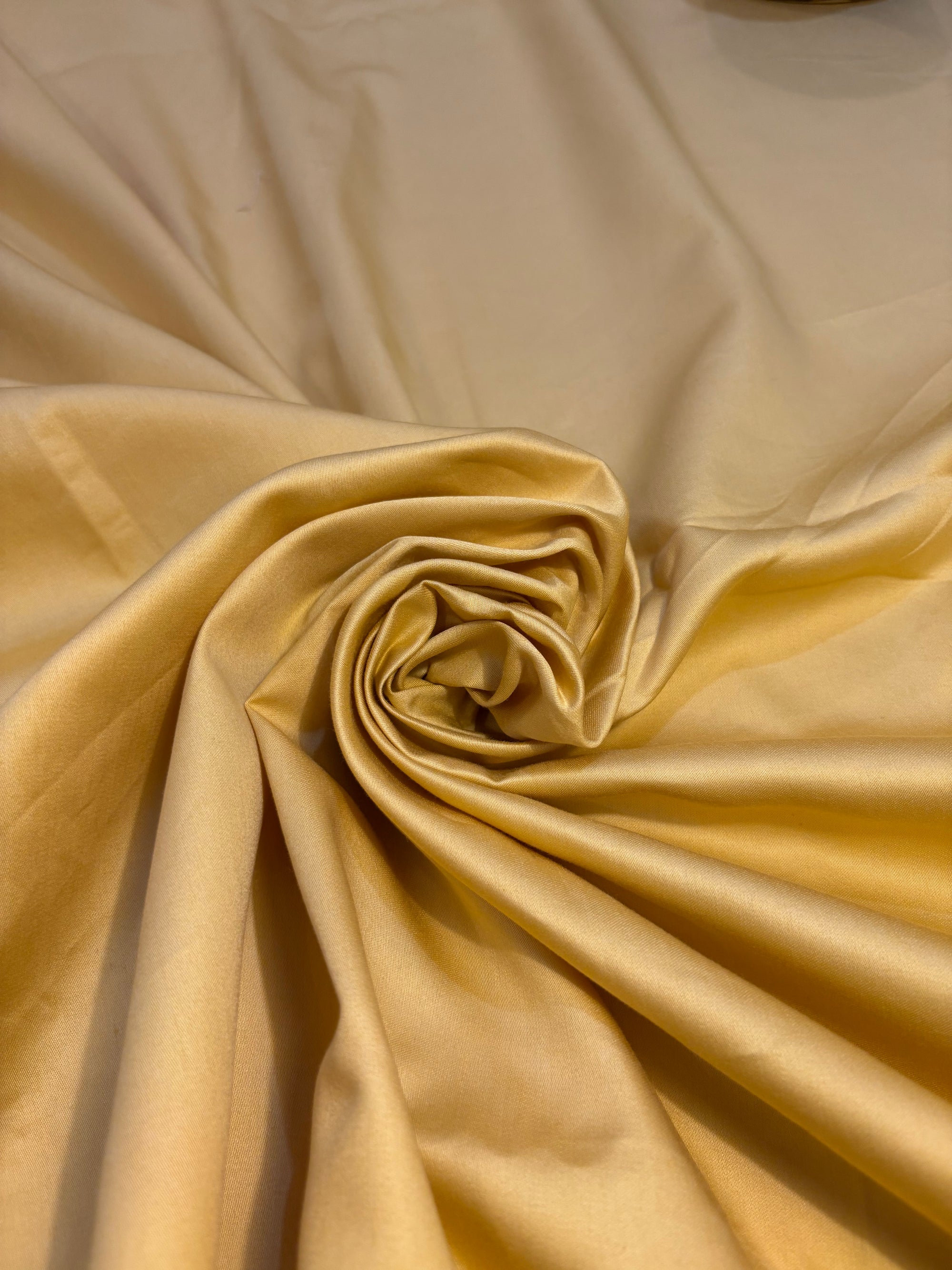 Solid Yellowish Sateen 3 pc bedsheet set
