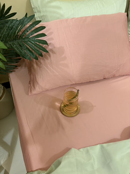 Solid Pink Sateen
