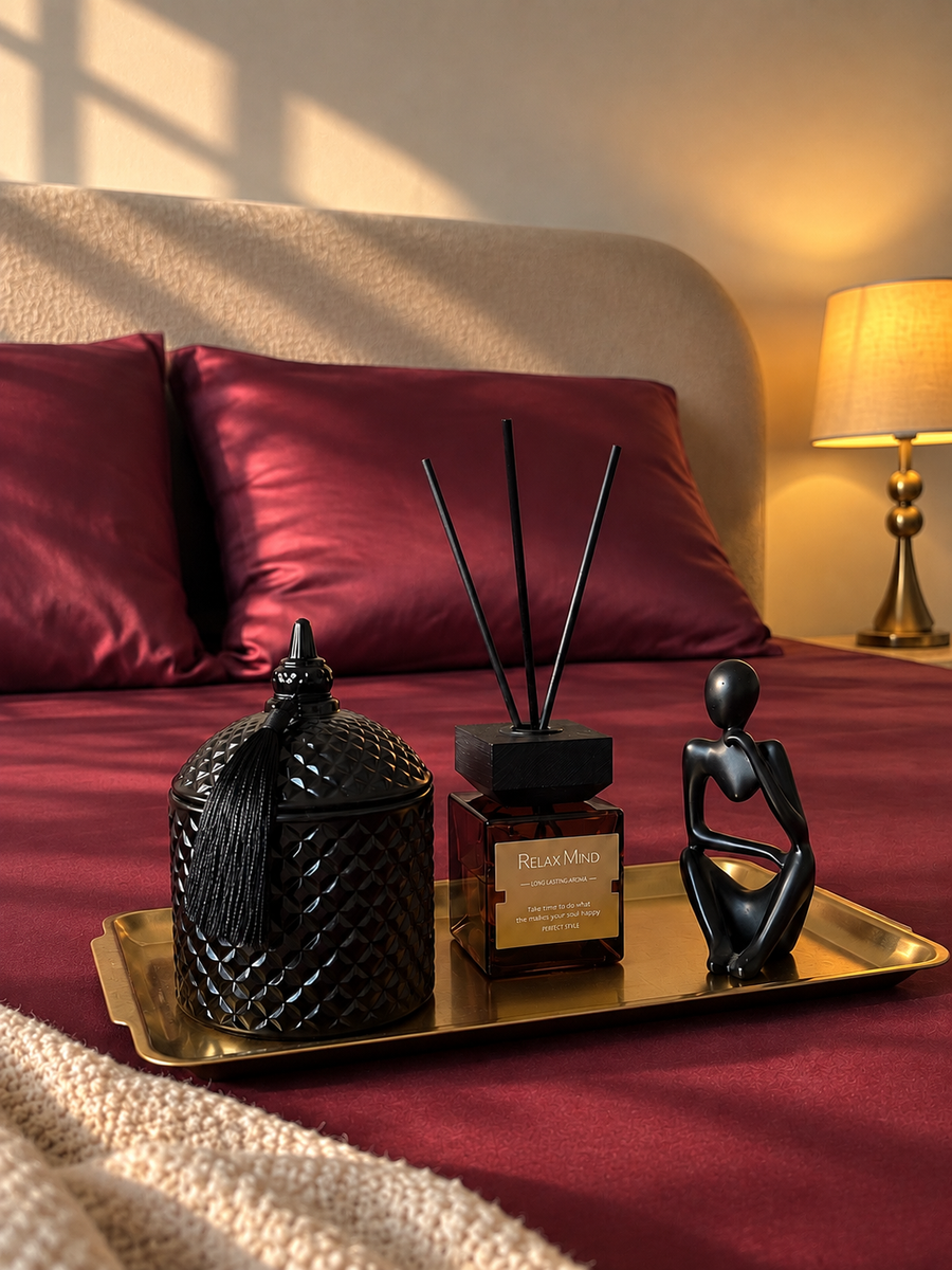 Silk dark brown (Premium) 3Pc Bedsheet Set