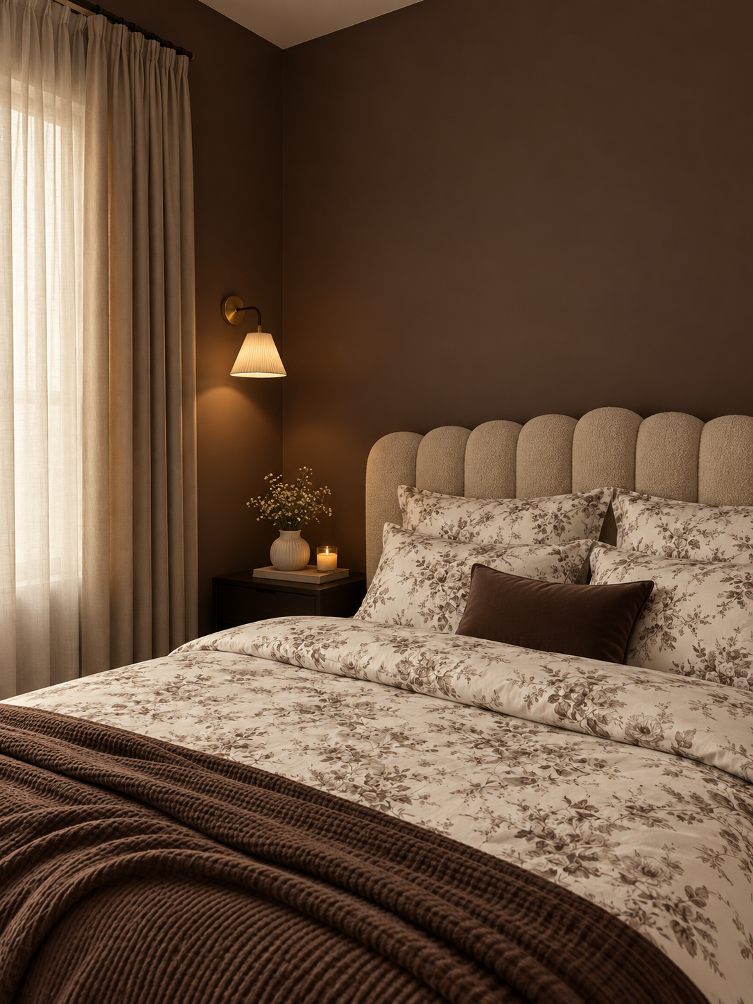 Brown Toile 3PC Bedsheet set