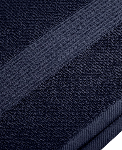 woven popcorn Towel NAVY
