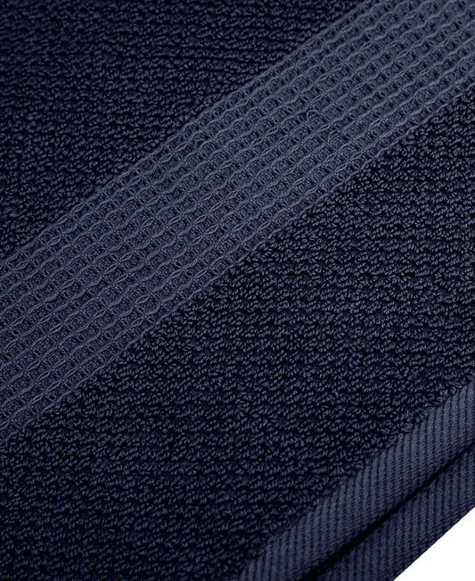 woven popcorn Towel NAVY