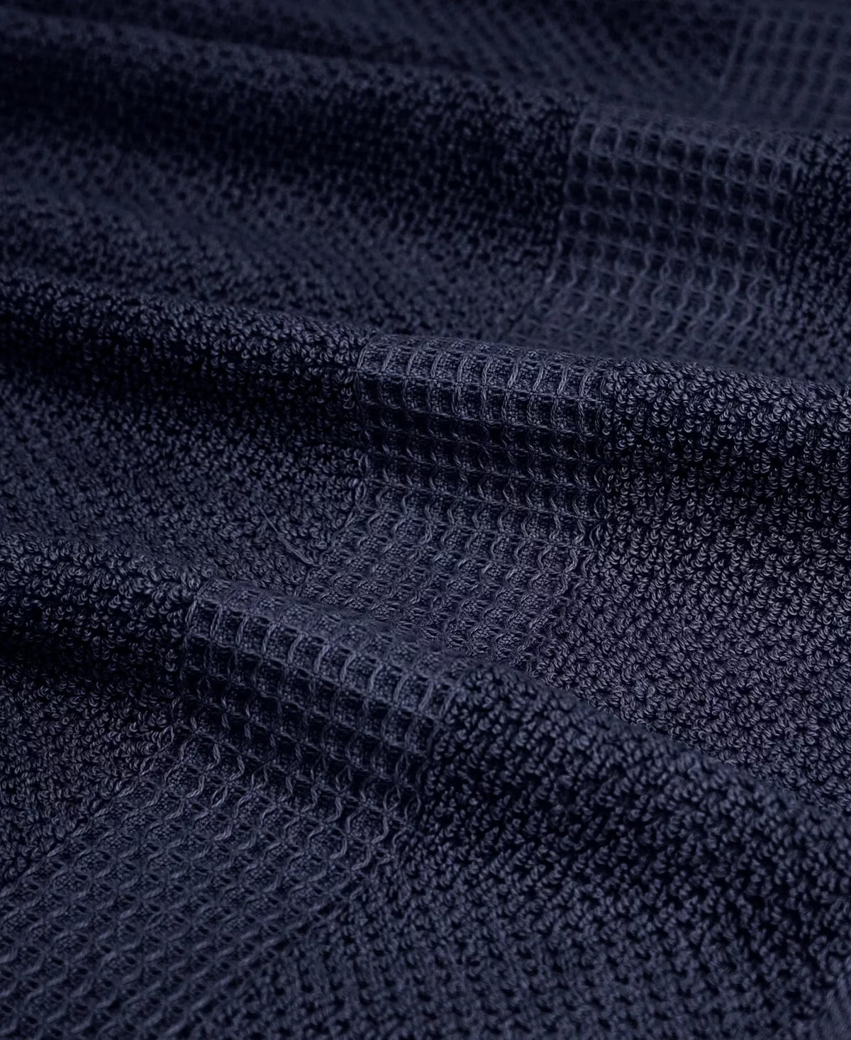 woven popcorn Towel NAVY