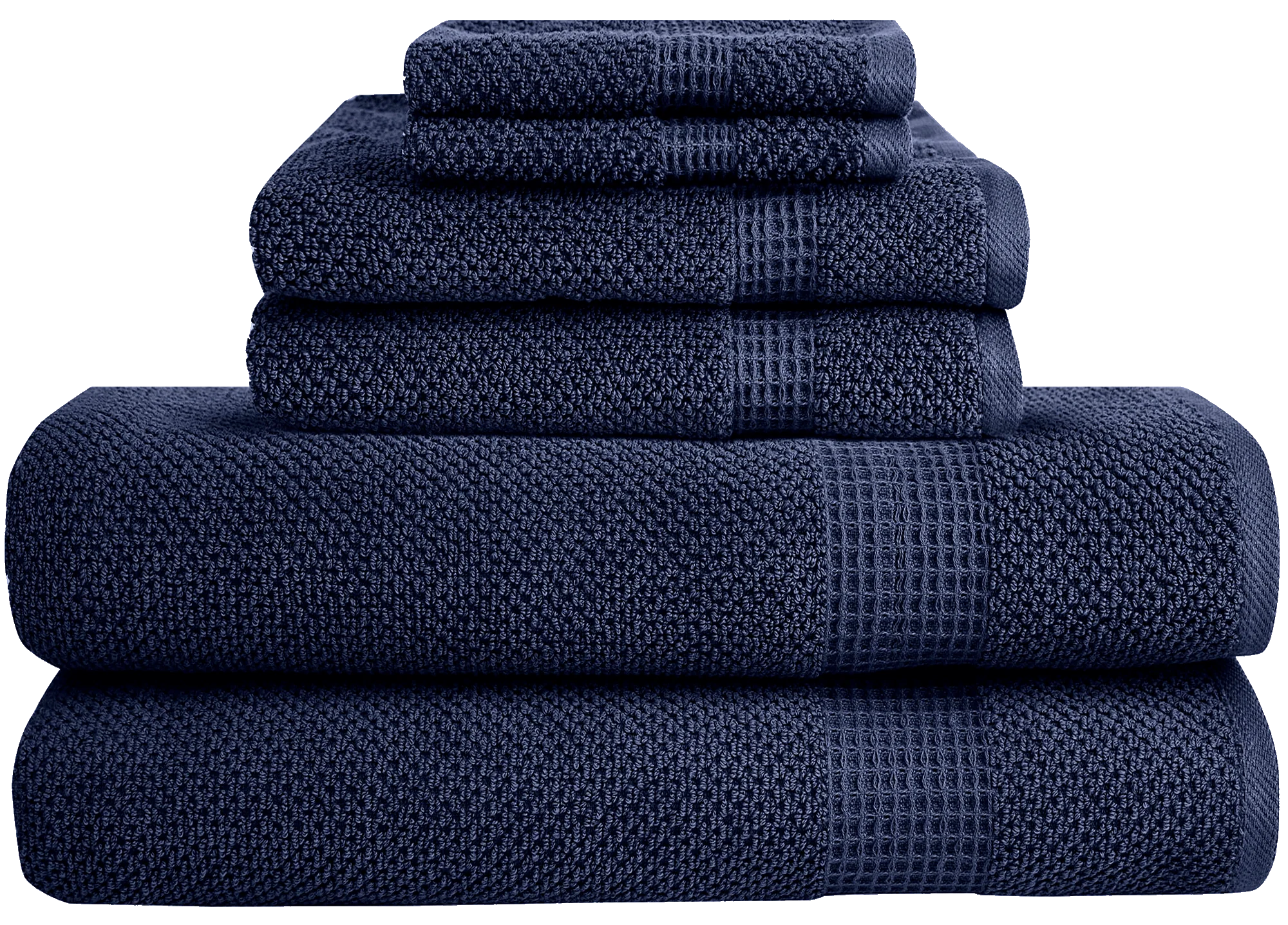 woven popcorn Towel NAVY