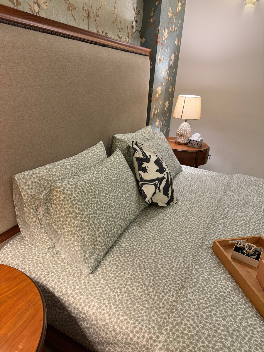Pastel Green - 3 PC Bedsheet Set