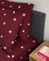 Burgundy Polkadot