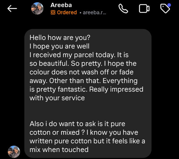 Customer review from 