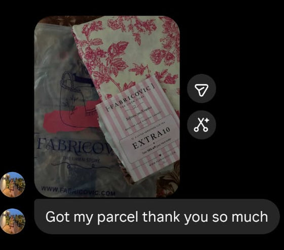 Customer message on Instagram