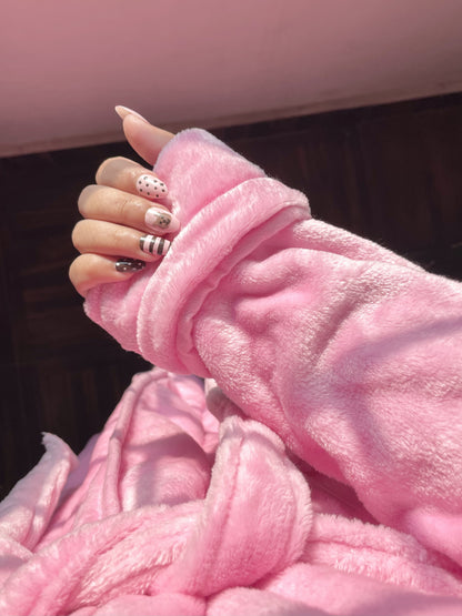PINK BATH ROBE