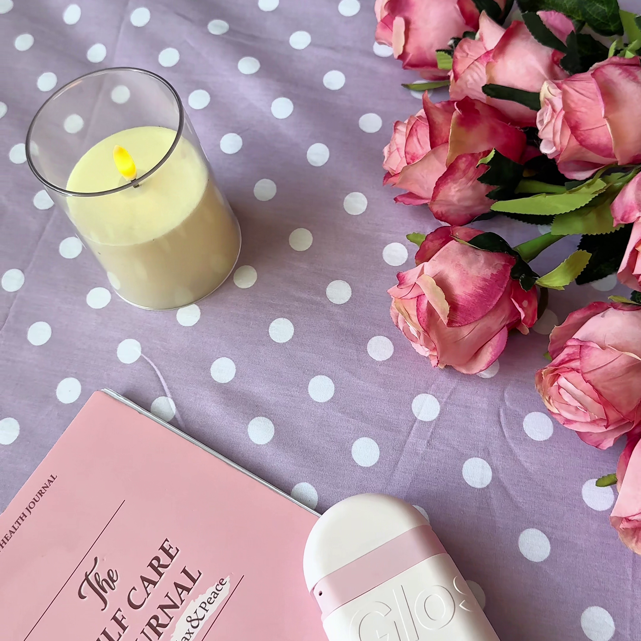 lavender polka-dot