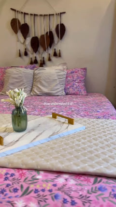SHADES OF pinkish & puprlish - 3 PC Duvet Cover