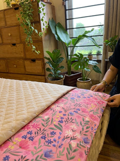 SHADES OF PINKISH SINGLE BEDDING